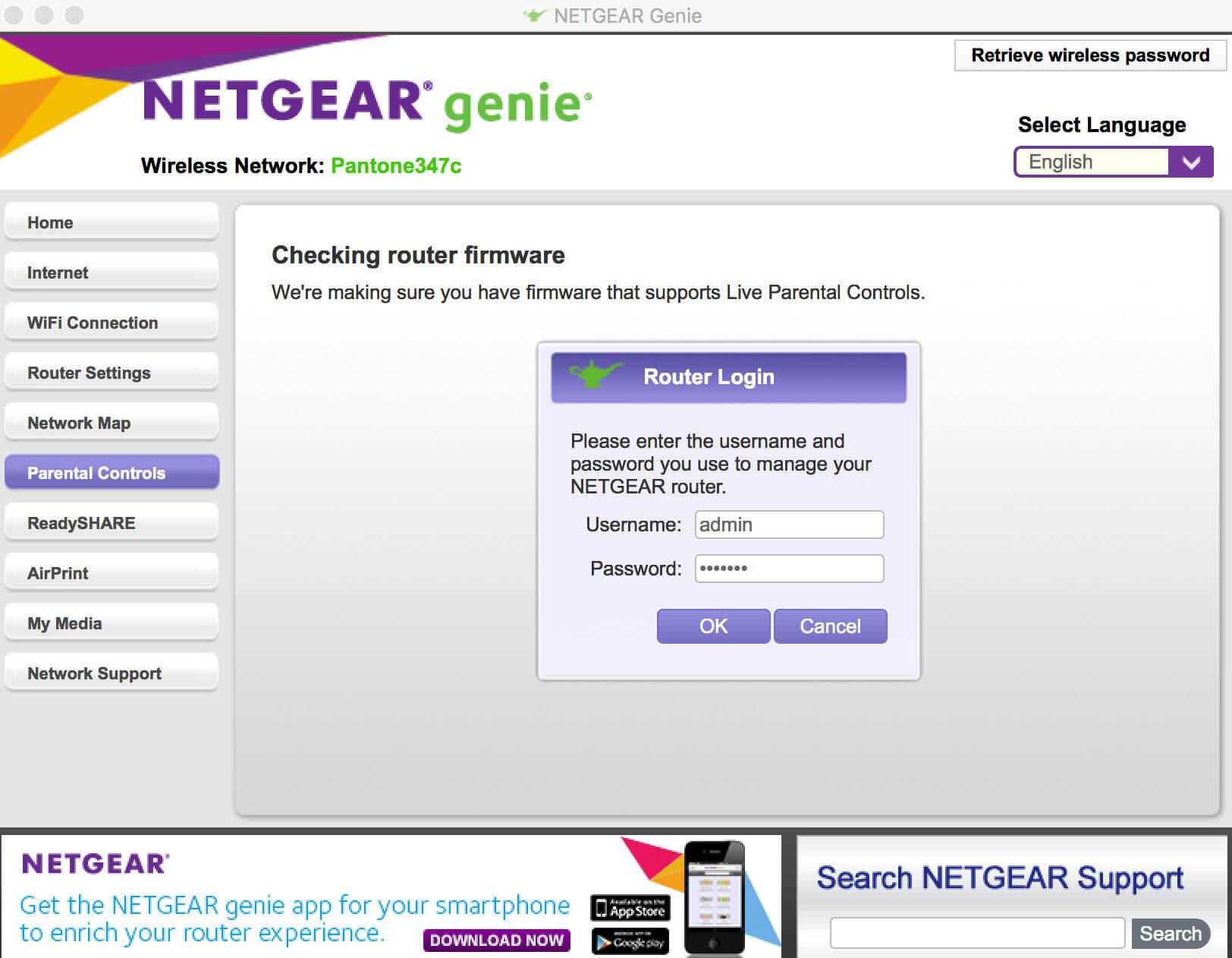 Netgear Nighthawk Router Login via Web GUI